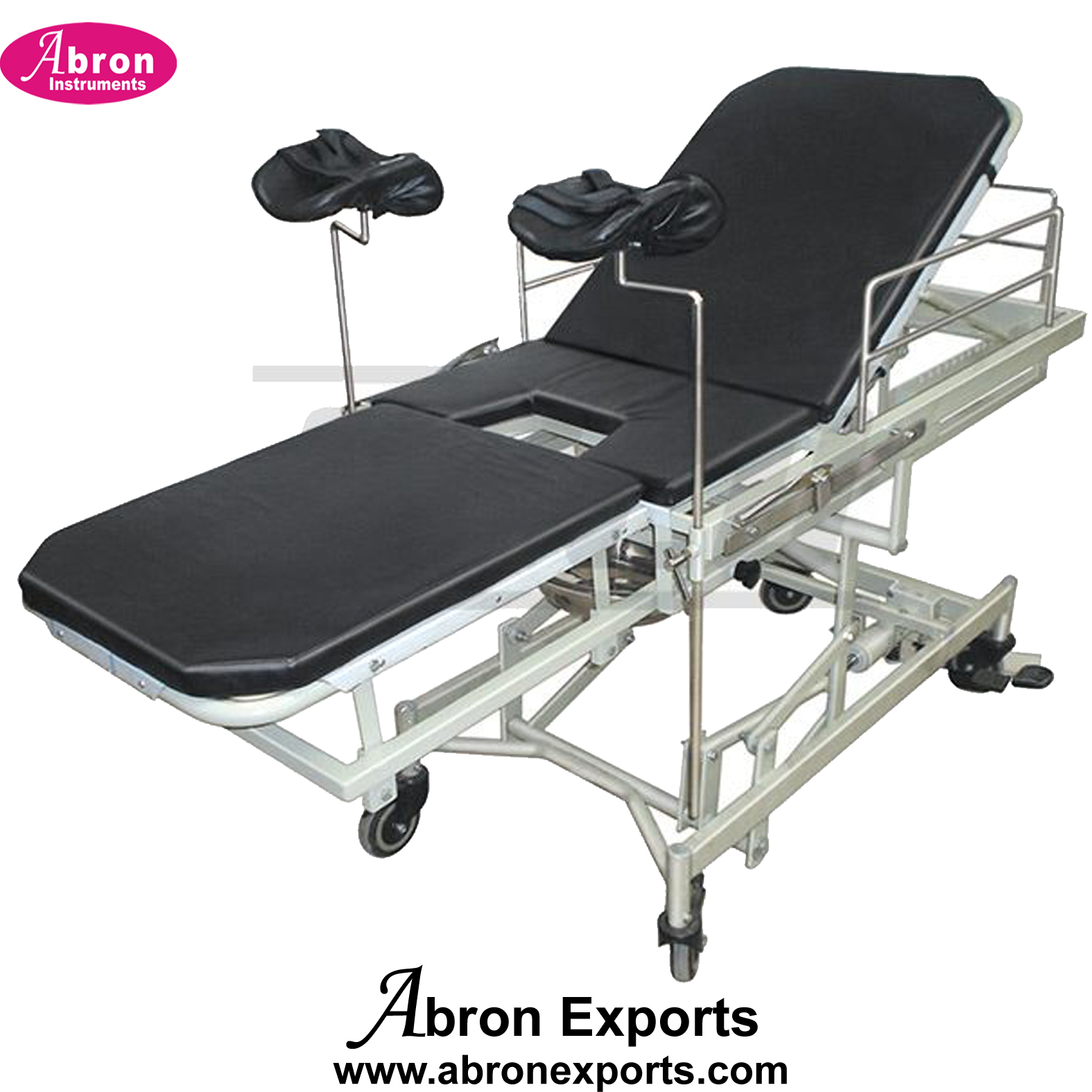 Gynecological Delivery Obsteric Labour Table Telescopic Adjustment Height With Legs Wheels Support Abron ABM-2714GTH 